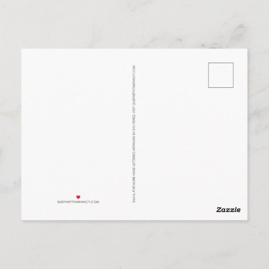 Muchas Gracias, Spanisch und farbenfroh Postkarte (Rückseite)