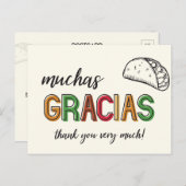 Muchas Gracias Taco Vielen Dank Postkarte (Vorne/Hinten)