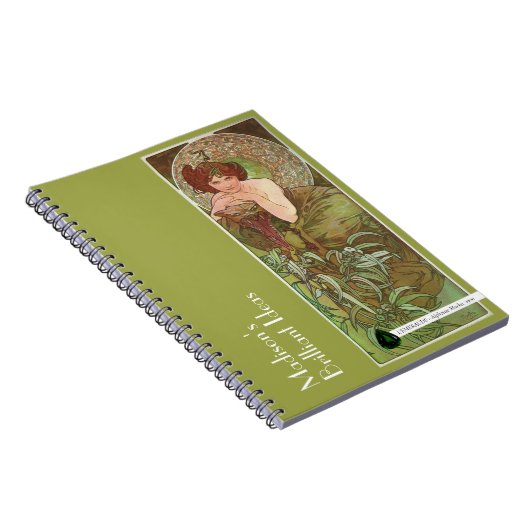 Muchas Precioius Stones Emerald Green Notebook Notizblock (Rechte Seite)