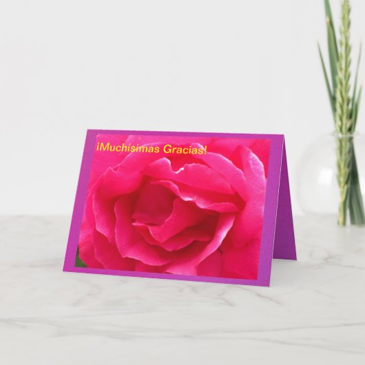 Muchísimas Gracias Dankeskarte (Vorderseite)