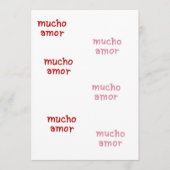 MUCHO AMOR HINWEISKARTE (Vorderseite)