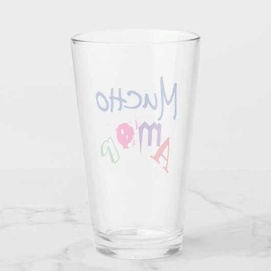 Mucho amor vaso glas (Rückseite)