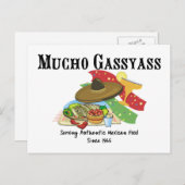 Mucho Gassyass mexikanisches Essen Postkarte (Vorne/Hinten)