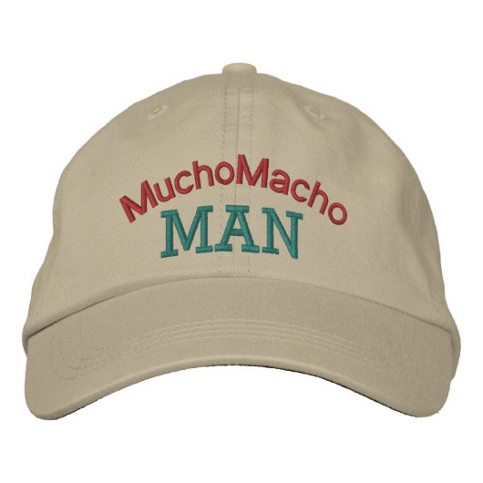 Mucho Macho Man von SRF Bestickte Baseballkappe (Vorderseite)
