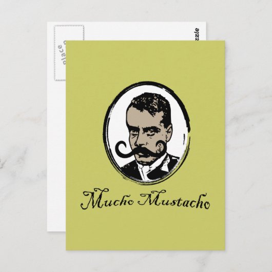 Mucho Mustacho - Zapata Postkarte (Vorne/Hinten)