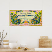 Mucilage D'Amandes Soap LabelParis, Frankreich Poster (Küche)