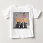 "MUCİZE" — Dreamy Elegance mit Kittens & Butterfl Baby T-shirt (Vorderseite)