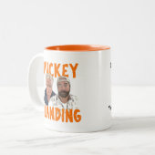 Muckey Landung mit 2-Tonen-Tasse Zweifarbige Tasse (Vorderseite Links)