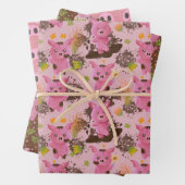 Mud Bath Piggy Schnauze Wrapping Paper Sheets Geschenkpapier Set (Beispiel)