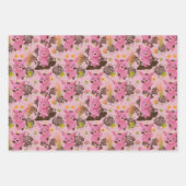 Mud Bath Piggy Schnauze Wrapping Paper Sheets Geschenkpapier Set (Vorderseite)