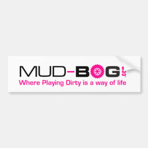 Mud-Bog.com: Wo ist das Spielen schmutzig eine Autoaufkleber