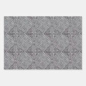 Mud Cloth Inspiriert Boho Blues Geschenkpapier Set (Vorderseite 3)