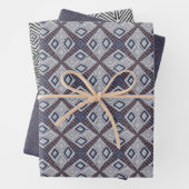 Mud Cloth Inspiriert Boho Blues Geschenkpapier Set (Beispiel)