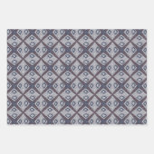 Mud Cloth Inspiriert Boho Blues Geschenkpapier Set (Vorderseite)