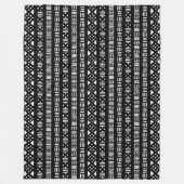 Mud Cloth Style 01 - Schwarz Fleecedecke (Vorderseite)
