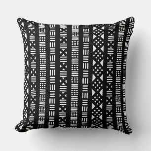 Mud Cloth Style 01 - Schwarz Kissen