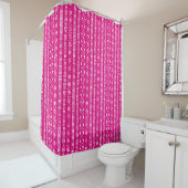 Mud Cloth Style 01 - White on Hot Pink e5007a Duschvorhang (Beispiel)