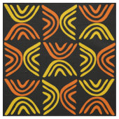 Mud Cloth Style 080215 - Amber und Orange auf Schw Stoff (Muster)