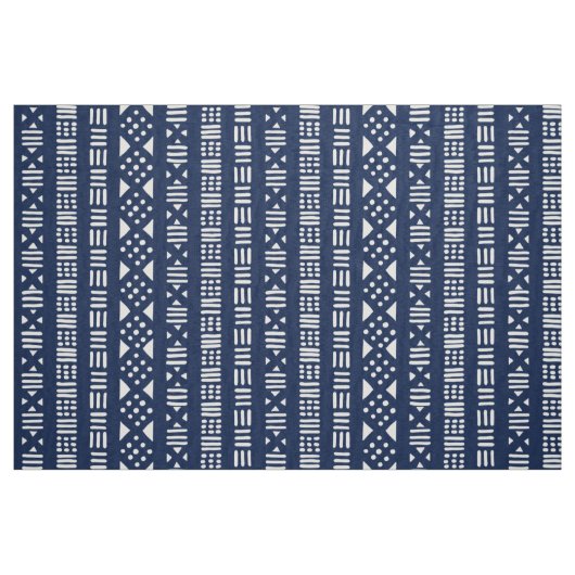 Mud Cloth Style Pattern 01 - Indigo Style Stoff (Fat Quarter (45,7 x 55,9 cm))