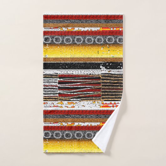 Mud Cloud Print Badhandtuch Set (Handtuch)