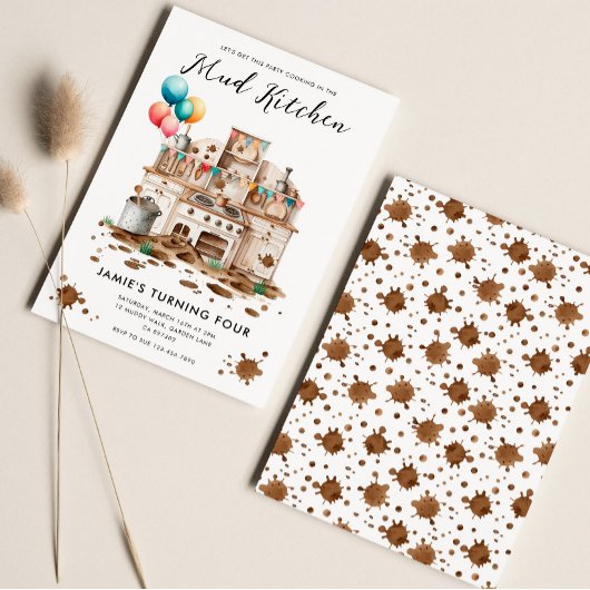 Mud Kitchen Einladung zum Geburtstag