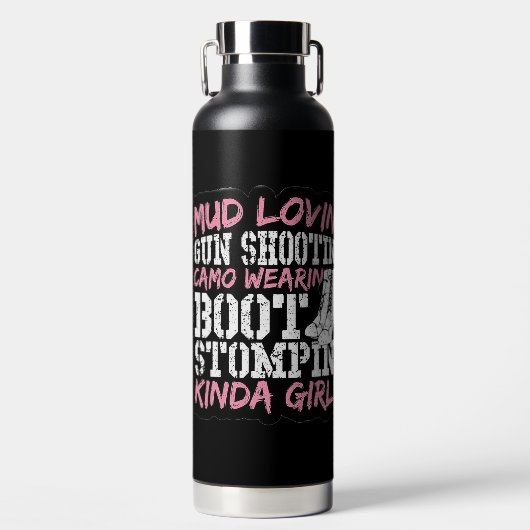 Mud Lovin' Girl Trinkflasche (Vorderseite)
