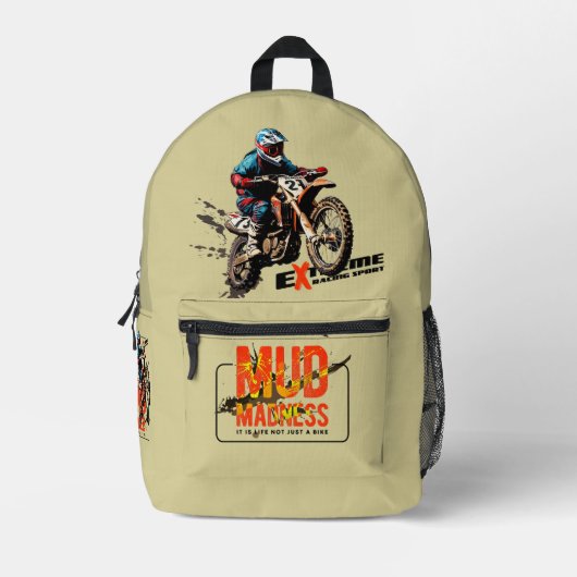 Mud Madness | Bedruckter Rucksack (Vorderseite)