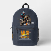 Mud Madness | Bedruckter Rucksack (Vorderseite)
