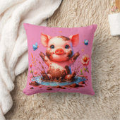 "Mud Puddle Piggy" Kissen (Decke)