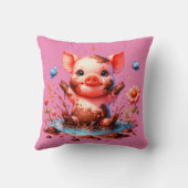 "Mud Puddle Piggy" Kissen (Rückseite)