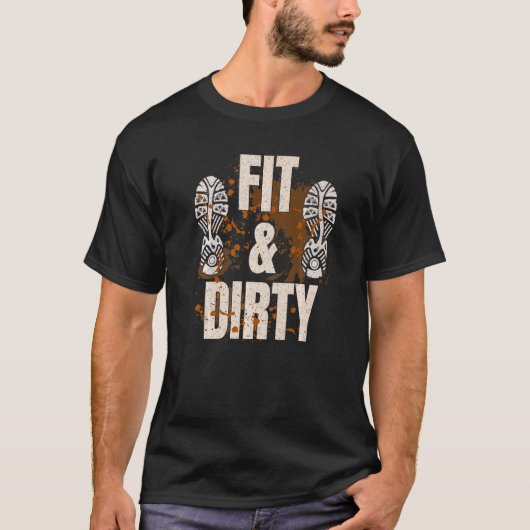 Mud Run Obstacle Course Dirty Muddy Runner T-Shirt (Vorderseite)