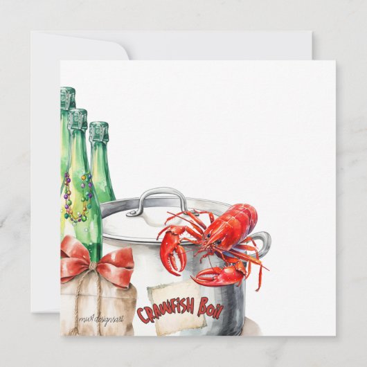 Mudbug | Crawfish Boil Party Einladung (Rückseite)