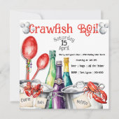 Mudbug Party und Crawfish Boil Einladung (Vorderseite)