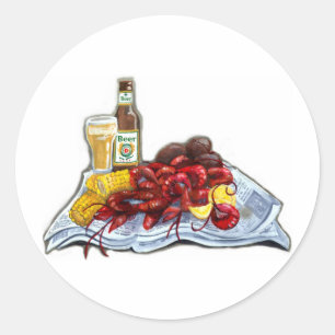 Mudbugs and Brew Runder Aufkleber