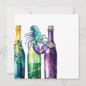 Mudbugs, Crawfish und Cocktails Mardi Gras Style Einladung (Rückseite)