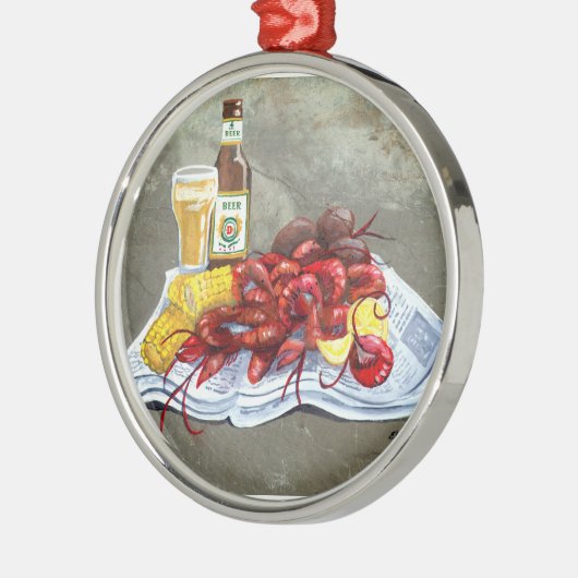 Mudbugs und Bier-Verzierung Ornament Aus Metall (Links)