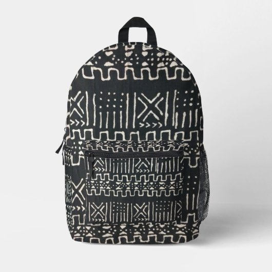 Mudcloth Bedruckter Rucksack (Vorderseite)