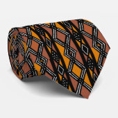 Mudcloth Bogolan Modern Tribal Style Neck Tie Krawatte (Gerollt)