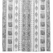 Mudcloth Inspiriertes Stammmuster Duschvorhang (Vorderseite)