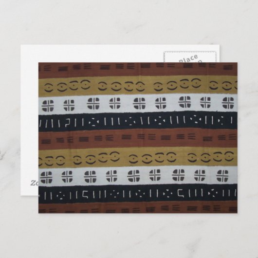 Mudcloth Number 1 Postkarte (Vorne/Hinten)
