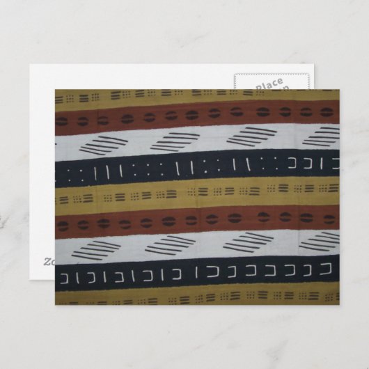 Mudcloth Number 2 Postkarte (Vorne/Hinten)