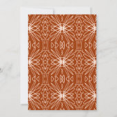 Mudcloth Tribal Muster Boho Wedding Einladung (Rückseite)