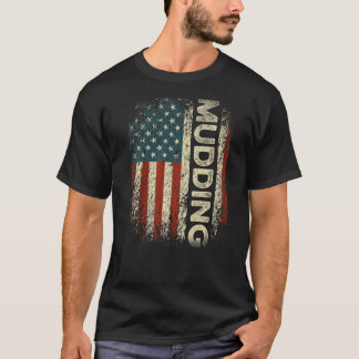 Mudding Off Road USA Flag gestörte Mud Run & 4 W T-Shirt