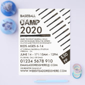 Muddy Baseball Bat, Baseball Camp-Werbung Flyer (Einzeln)