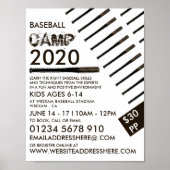 Muddy Baseball Bat, Baseball Camp-Werbung Poster (Vorne)