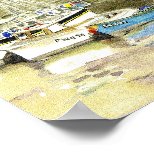 "Muddy Bottoms (Padstow)" Poster (Ecke)