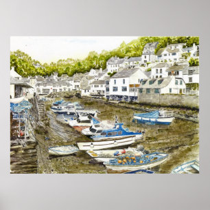 'Muddy Bottoms (Polperro)' Print Poster