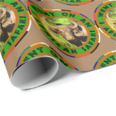 Muddy Buffalo African Safari Wrapping Paper Geschenkpapier (Rolleneckpunkt)