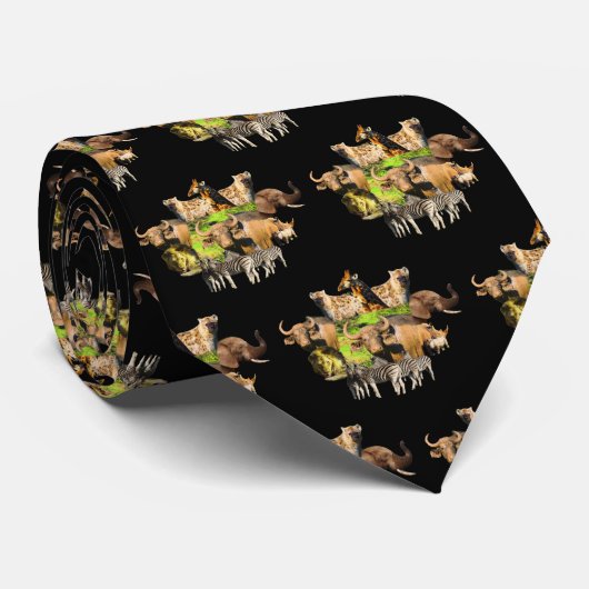 Muddy Buffalo Wildlife Frame Neck Tie Krawatte (Gerollt)