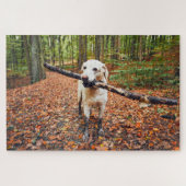 Muddy Dog im Herbst Puzzle (Horizontal)
